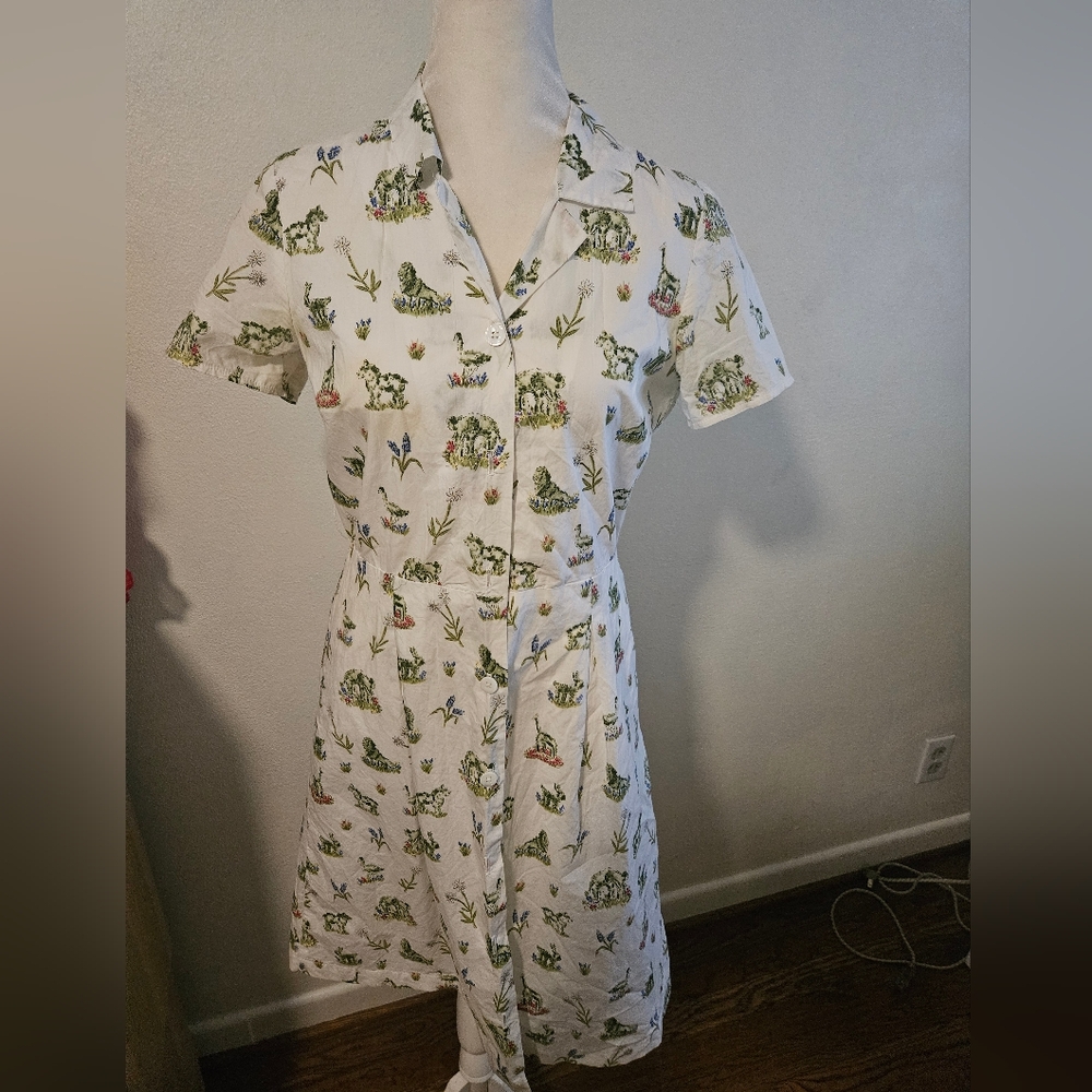 Sarah Patrick Newport Rhode Island pencil dress hedge animals print preppy 4